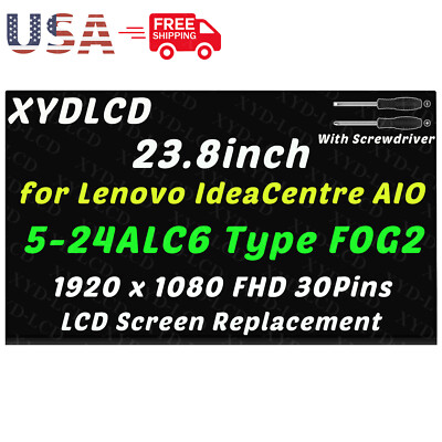 23.8'' for Lenovo IdeaCentre AIO 5-24ALC6 F0G2 Borderless LCD Screen Display 24''