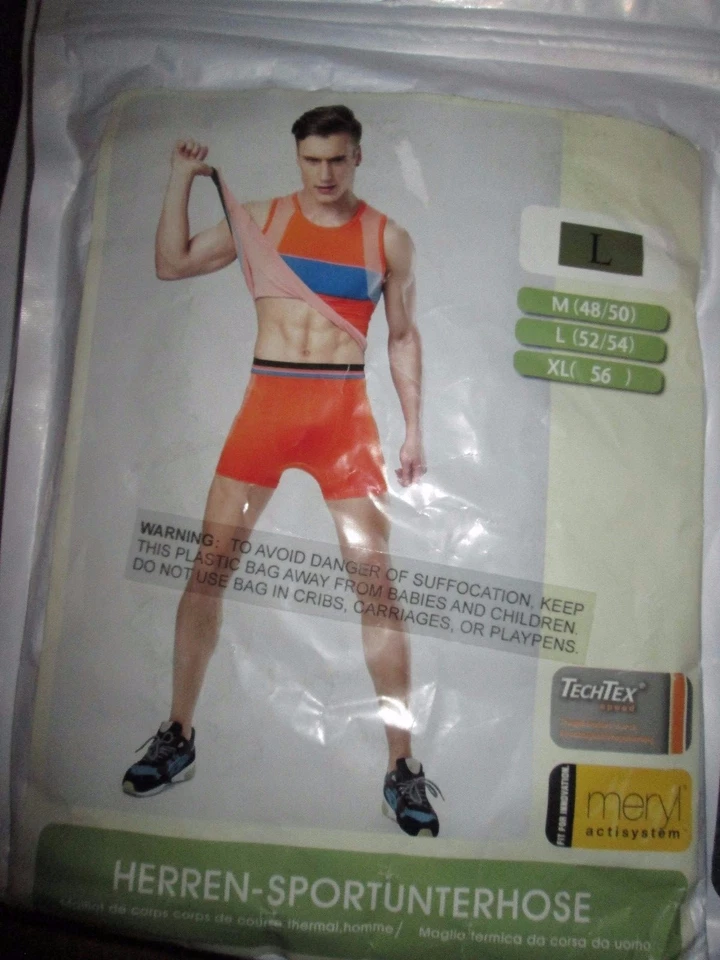 Panegy Men's Orange Compression Shorts Base Layer Sportswear Boxer Briefs Size L - Image 2 of 4