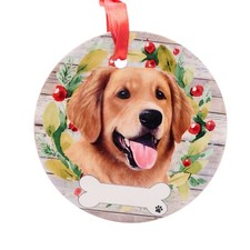 Retriever hanging decoration ceramic with space for name dog lover gift memorial
