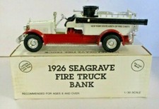 Ertl Diecast 1926 Seagrave Fire Truck Bank - Pre Owned 