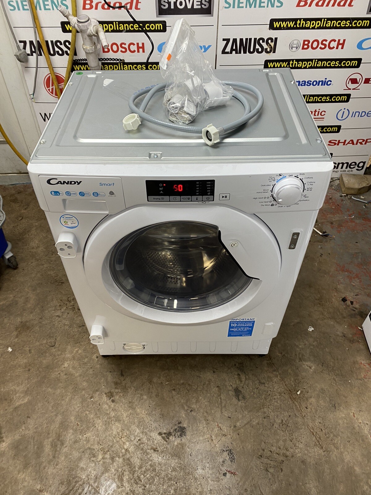 Candy Smart CBD 485D2E/180 8kg/5kg Washer Dryer White for sale