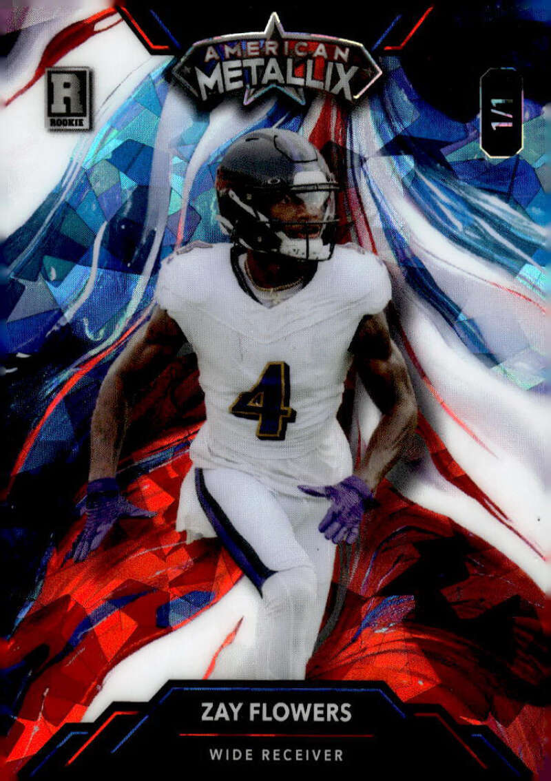 ZAY FLOWERS RC 1/1 2023 Wild Card American Metallix One of One
