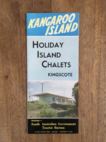 VINTAGE 1950's KANGAROO ISLAND HOLIDAY ISLAND CHALETS KINGSCOTE BROCHURE - Picture 1 of 3