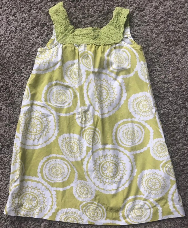 Girls Lime Green Dress Sundress Size 4 / 4T