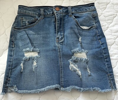 Black Label by C'est Toi Women Blue Denim Skirt M