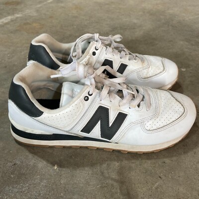 Size 10 - New Balance 574 White Grey for sale online | eBay