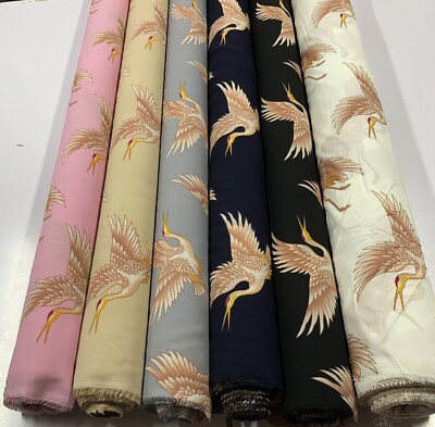 SUMMER/SPRING PRINTED POLYESTER FABRIC : BIRDS : 150CM WIDE : #CEP8