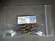 Resistors, carbon film, 1/2 watt, 5 , axial leaded, 510 Ohm - QTY of 20