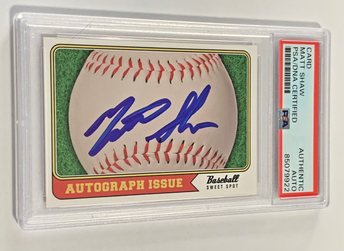 Matt Shaw autograph signature baseball card PSA Slab Chicago Cubs
