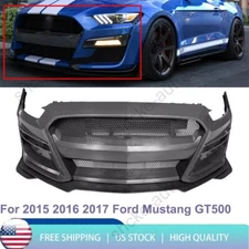 Front Bumper Cover Kits W/Grille For 2015-2017 Ford Mustang GT500 Style