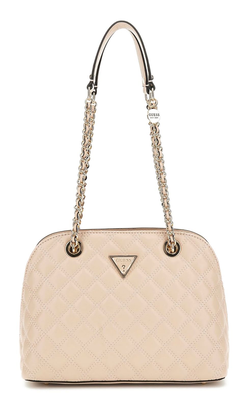 GUESS shoulder bag Giully Dome Satchel Light Beige