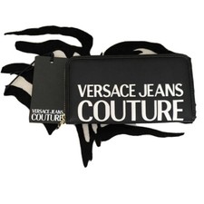Versace Jeans Couture Black Signature All Around Zip Continental Wallet.
