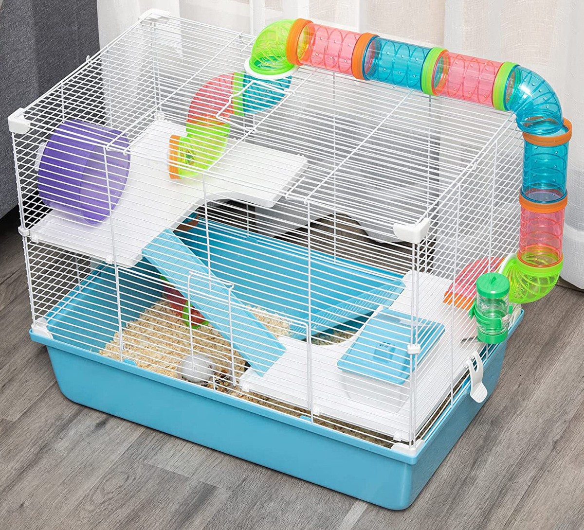 Deluxe LARGE 3-Level Hamster Habitat Crossover Tube House Cage