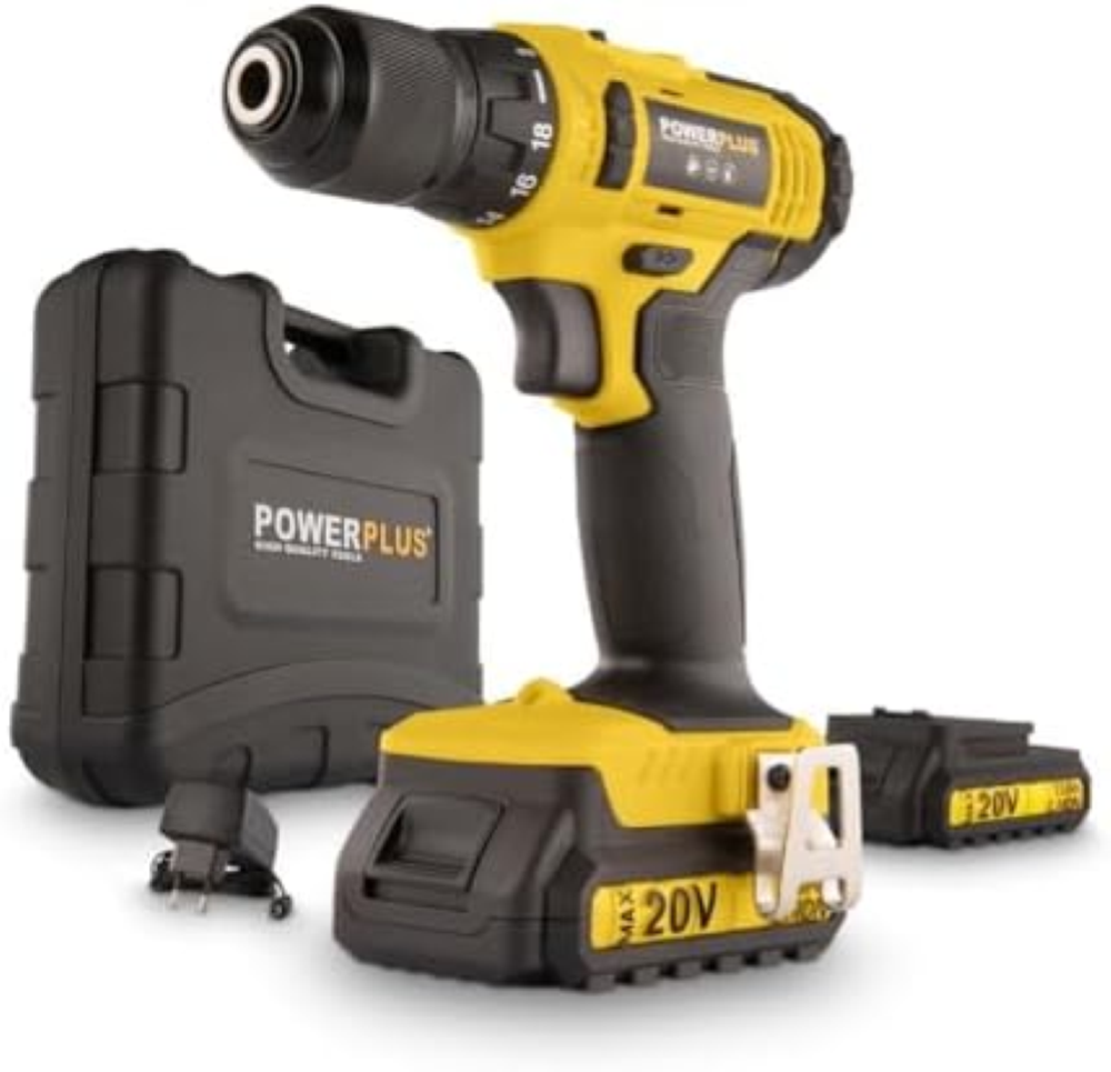 Powerplus POWX00435 POWX00435-Taladro/Atornillador 20v Li-ion 2 Bat