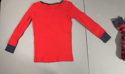 Old Navy Boys 2-piece Red Pajamas - 5T-Firetruck. Blue Red Striped Pants - Picture 9 of 20