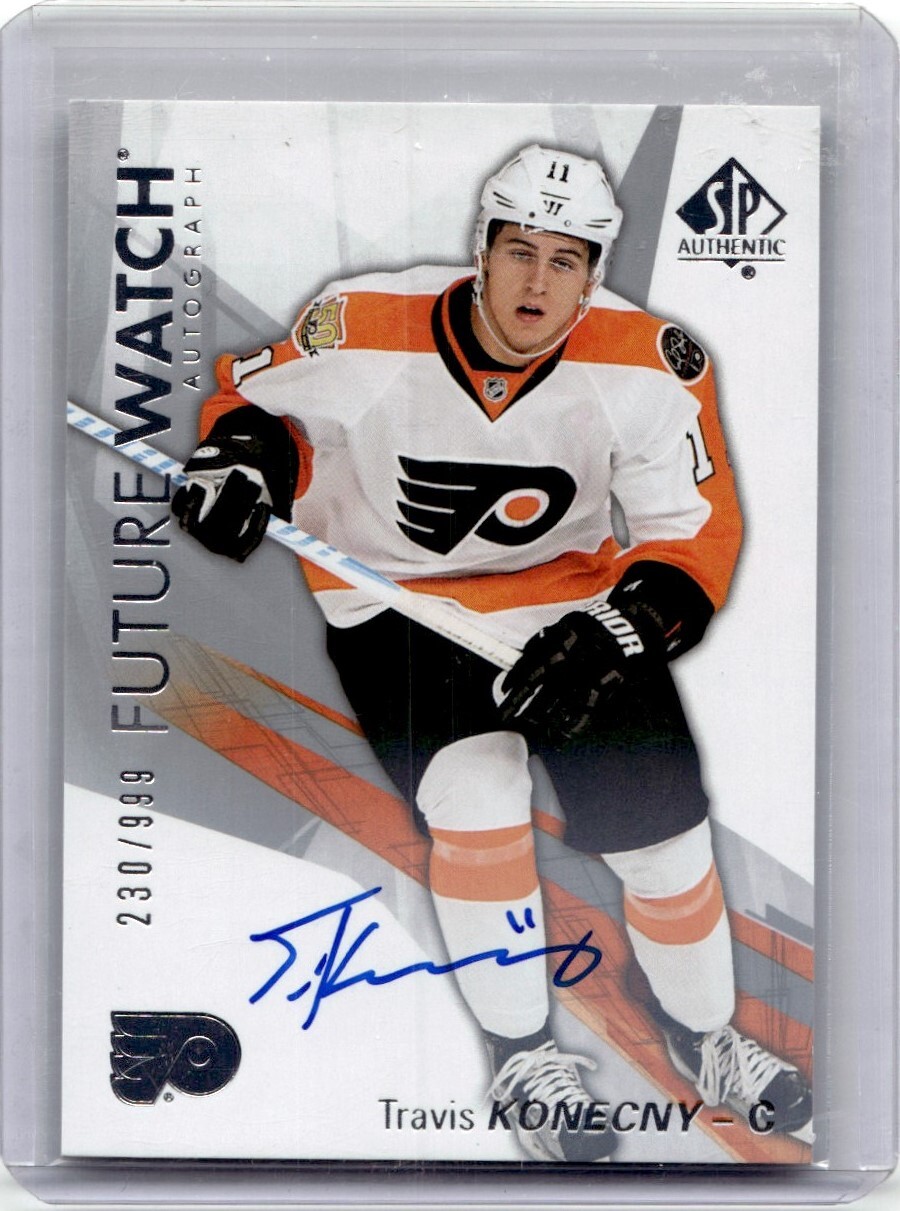 2016-17 SP Authentic Future Watch Autograph Rookie Travis Konecny RC Auto /999