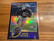 2003 Black chrome refractor David Patten 586/599 Patriots Super Bowl