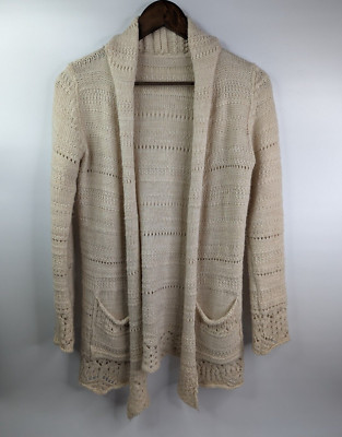 Brandy Melville Cream White Agnete Cardigan Lana Wool Blend
