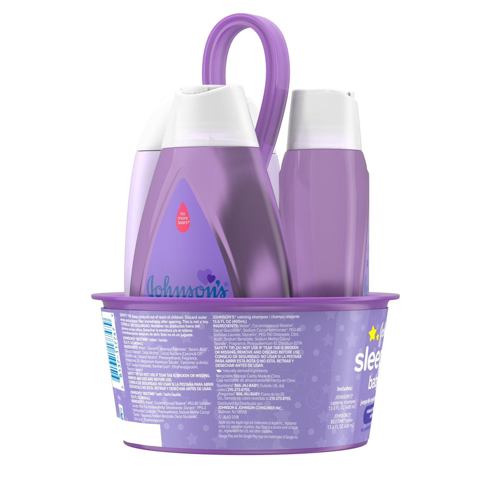 Johnson's Sleepy Time Relaxing Baby Gift Set with Baby Shampoo,4 full