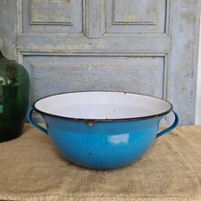B7404 Emaille Sch&uuml;ssel | EMAIL Wanne mit Griffen Waschsch&uuml;ssel ca. 40 cm Durchm.