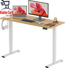 SANODESK Electric Sit/ Standing Desk Height Adjustable Home Office Black Metal 