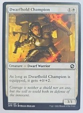 MTG Magic The Gathering Card Dwarfhold Champion Creature Dwarf Warrior White AFR