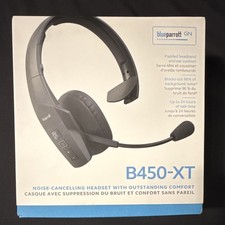 BlueParrott B450-XT Noise-Cancelling Bluetooth USB-C Headset Black Boom Mic