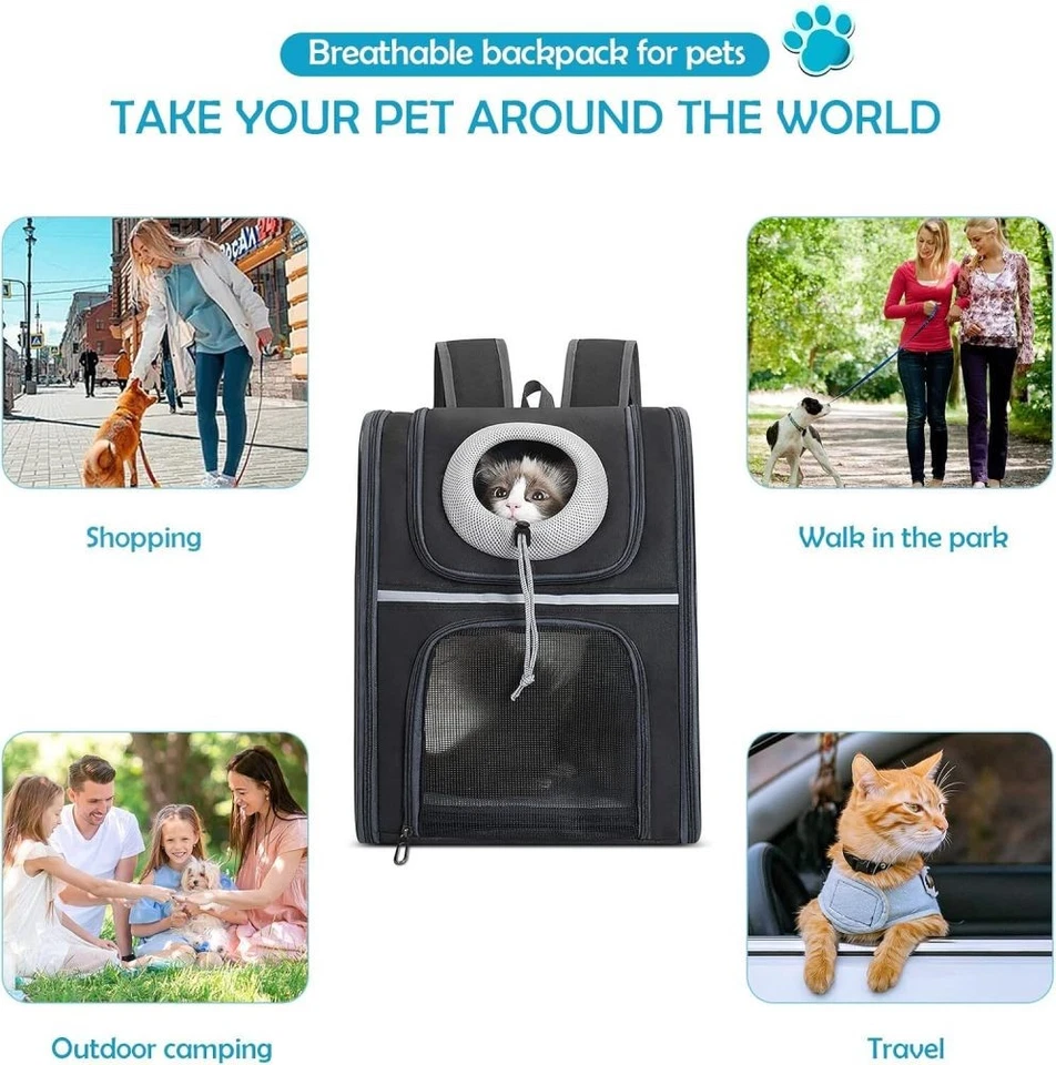 Haustier Rucksack Hunderucksack Tiertragetasche Tragetasche Hunde Katzenrucksack - Bild 4 von 4