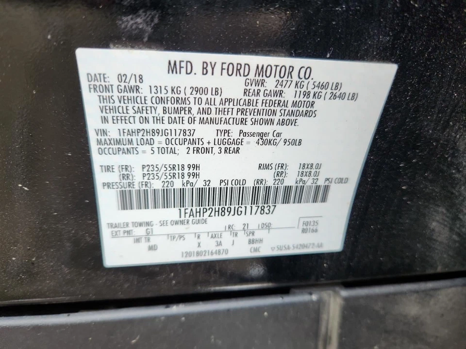 Ford Taurus 2018 módulo de control ABS usado 108 k millas OEM 545-02129 Foto 2 de 4