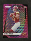 2024 Panini Prizm #347 Jayden Daniels Pink Wave Prizm RC Rookie Commanders