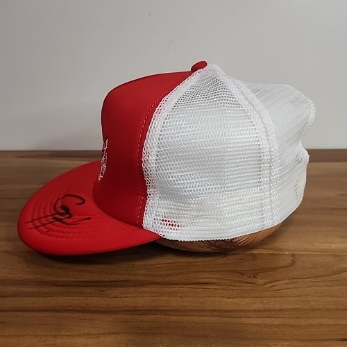 Cappello Berretto Snapback Camionista Rosso Autografo Cucina e Bar Guy Fieri Vegas - Foto 2 di 7