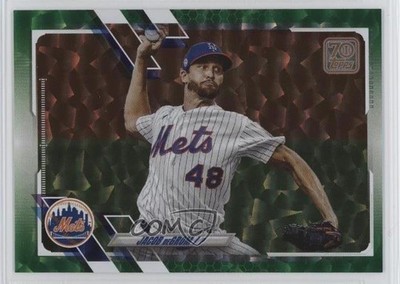 2021 Topps Green 210/499 Jacob deGrom #200 18yk