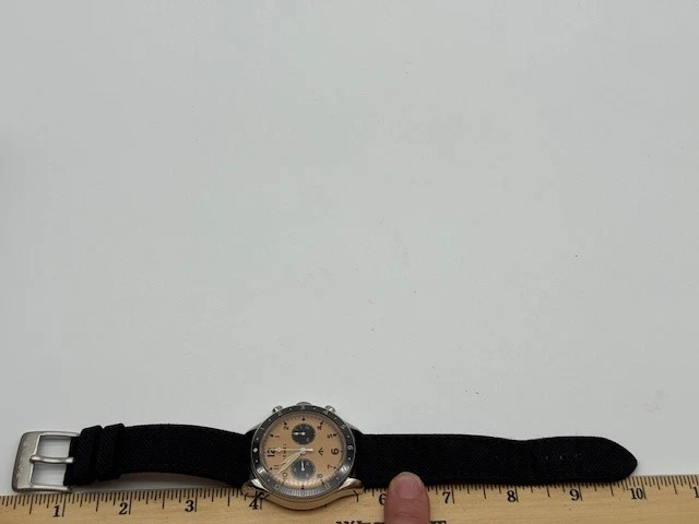 Reloj Cronógrafo Hombre HEMEL Mecánico Airfoil Tono Plateado FUNCIONA Foto 4 de 4