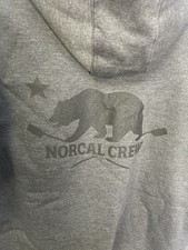 NorCal Crew Boathouse Men's Gray Hoodie, Size Medium, Pennant Made In USA New
