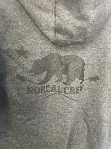 NorCal Crew Boathouse Men's Gray Hoodie, Size Medium, Pennant Made In USA New - product listing photo