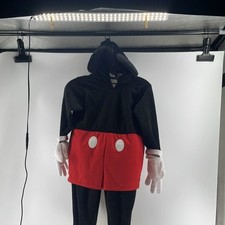 Disney Store Mickey Mouse Costume Jumpsuit Gloves one piece Sz 4 T