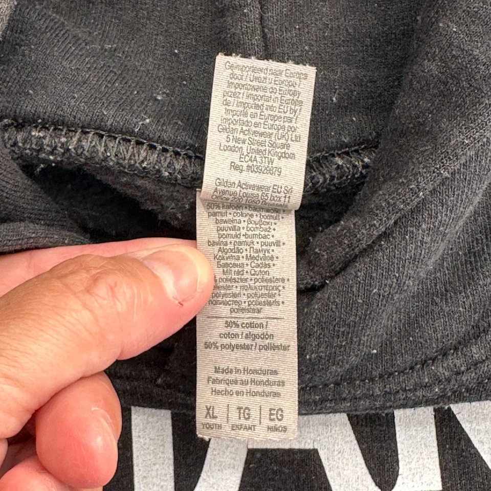 I Make Messi Moves Black Hoodie XL By Gildan Youth Sweatshirt Heavy Blend Soccer - Image 4 of 4