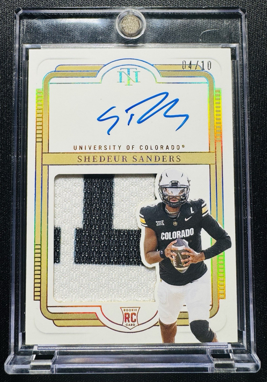 2025 Shedeur Sanders National Treasures GOLD /10 Sick Patch On Card Auto 🔥📈📈