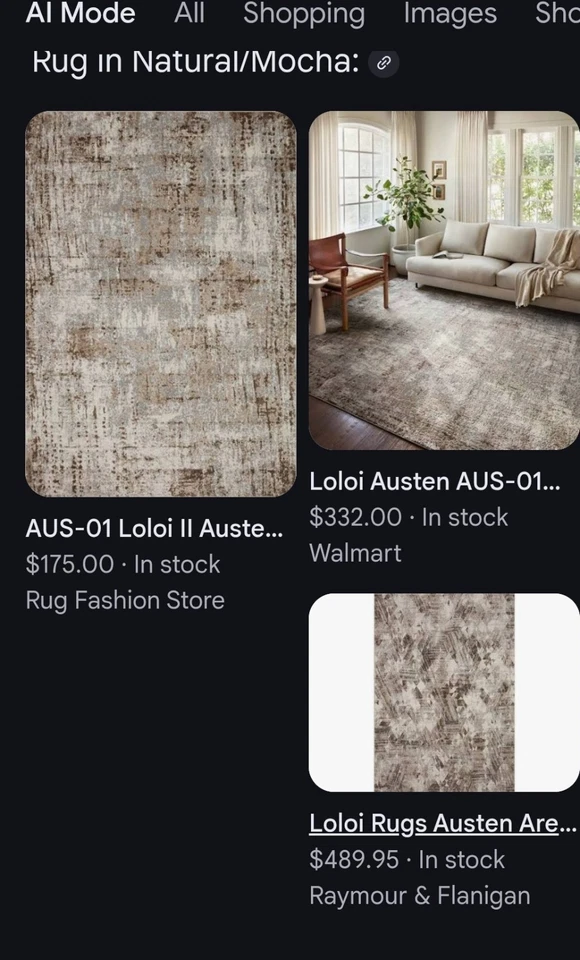 Colección Loloi II Austen AUS-01 5'-3" x 7'-7" Natural/Moca Rectangular 0.38"  Foto 4 de 4