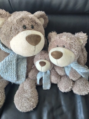 Nici Orso Invernale Famiglia Orso Teddy con Sciarpa Peluche Peluche