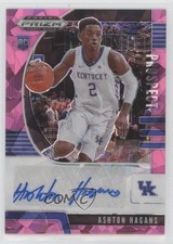 2020 Panini Prizm Draft Picks Prospect Pink Ice Ashton Hagans #PA-AH Auto 11th