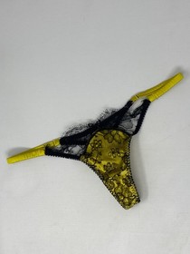 Agent Provocateur Leisa Black Mustard Thong AP2 Small New