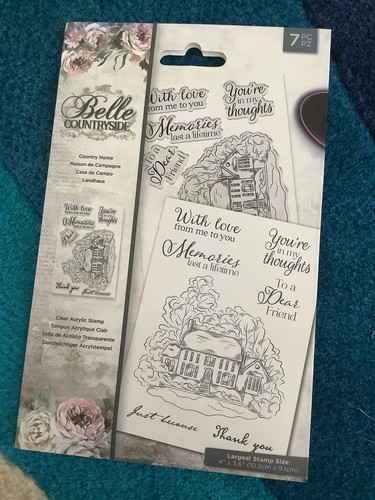 Crafters Companion Belle Countryside Country Home Acryl Stempelset, Neu