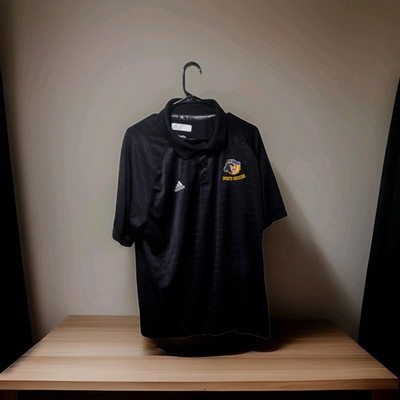 Adidas Men s Polo Shirt Black Short Sleeve Sports Medicine UCR Golden Bears L