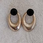 Vintage Sterling Silver & Onyx Earrings Piercing — photo 2
