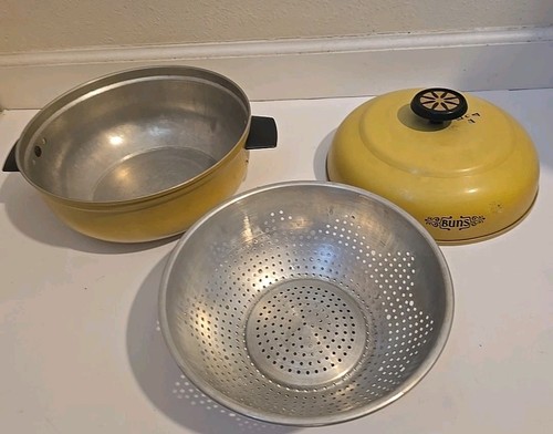 Vintage Mirro's Servierofen Brötchenwärmer Aluminium Ernte Gold USA - Bild 3 von 10