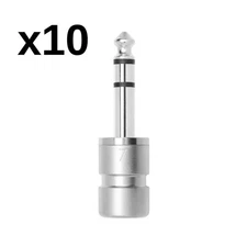 10 pcs - Squareplug SPS7-S Dual Run TRS/Stereo Plug, Nickel