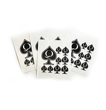 Queen of Spades Temporary Tattoos 45 Adult QoS Designs 5 Sheets , Waterproof