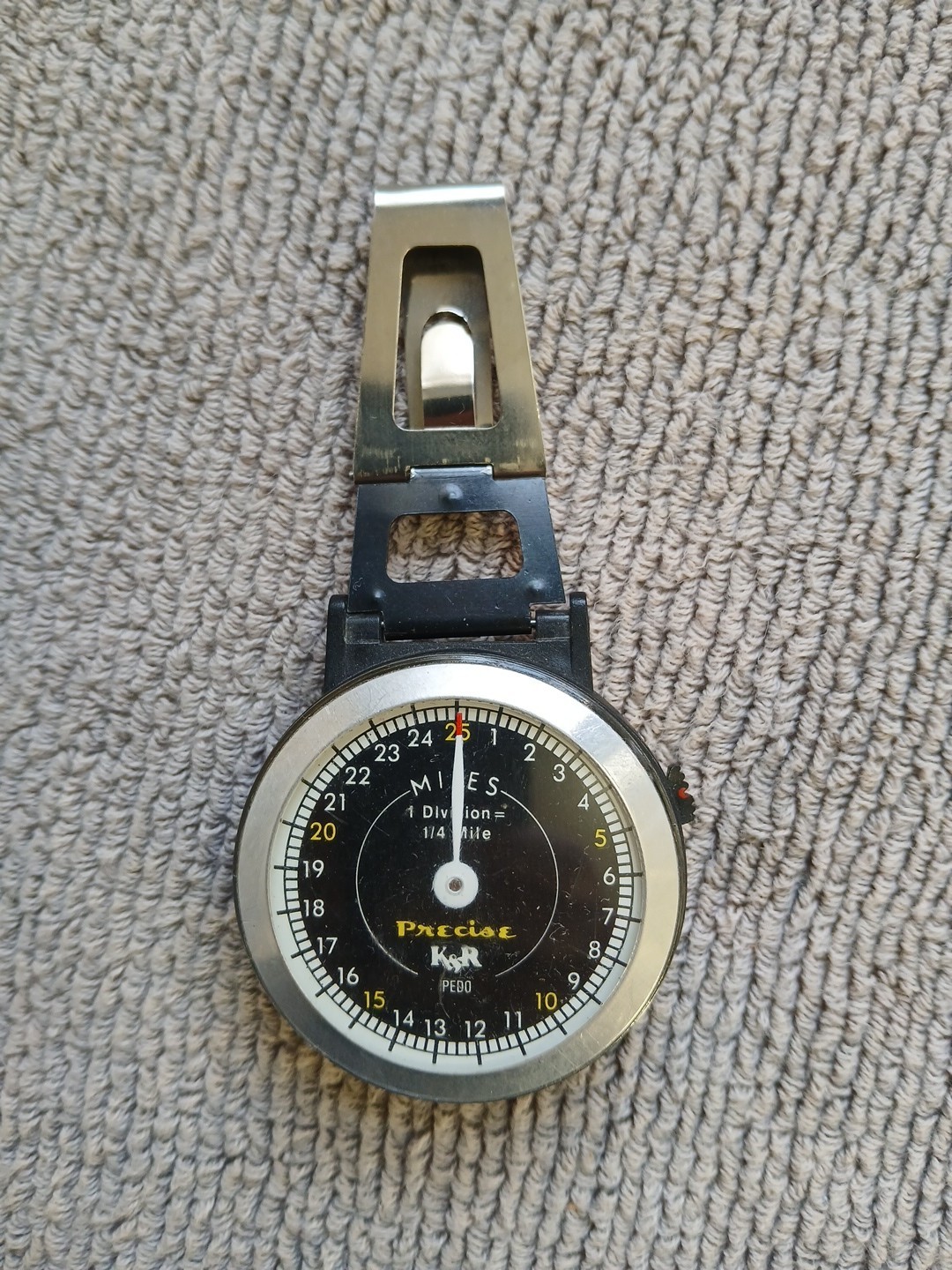 K&R PRECISE Pedo Vintage Pedometer Motion Activated Step Tracker. UNTESTED