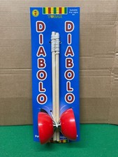 RED Diabolo - good quality heavy duty plastic with wooden sticks
